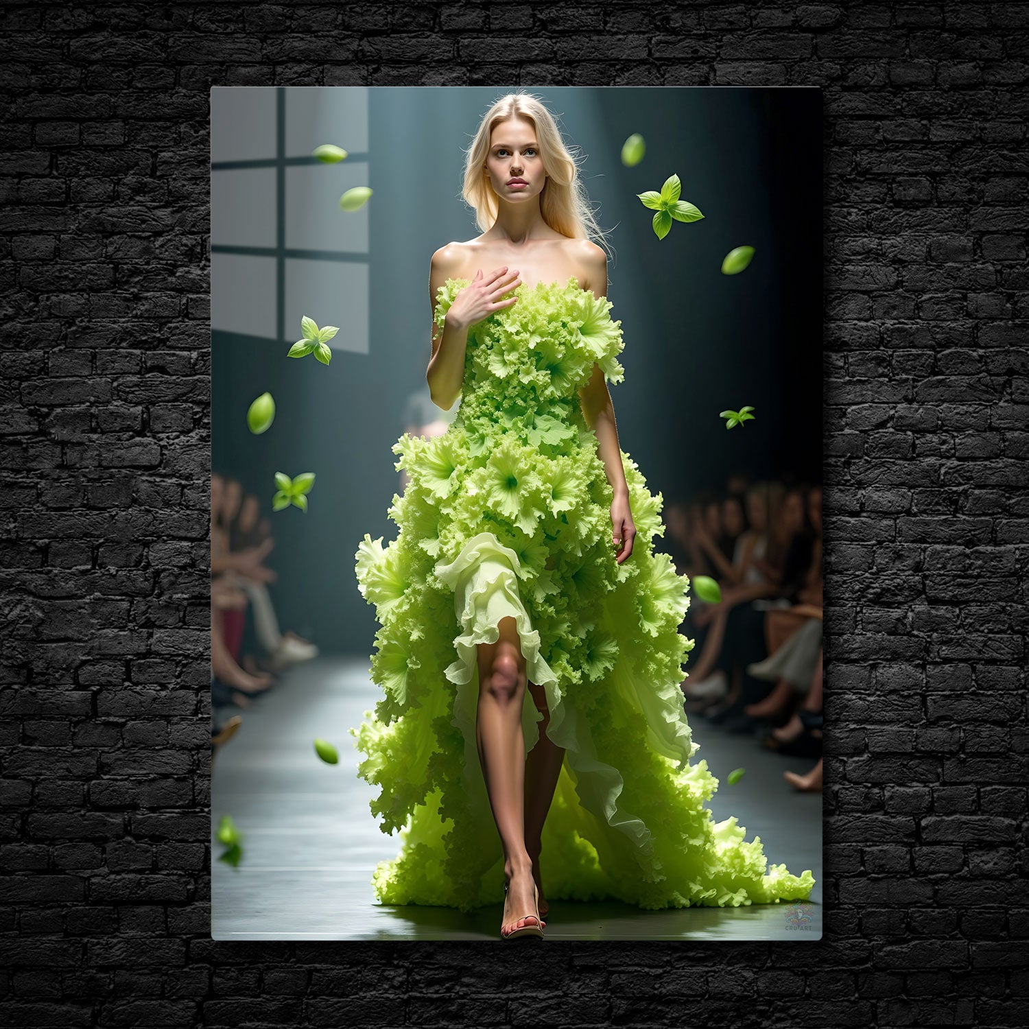 In "Verdant Couture," the boundaries between nature and fashion blur in a mesmerizing display of creativity and elegance.