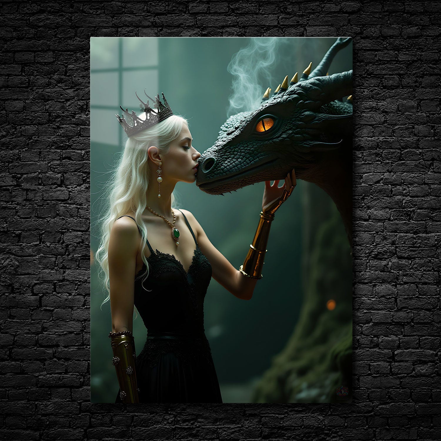 The Dragon Queen's Bond - Metal Print