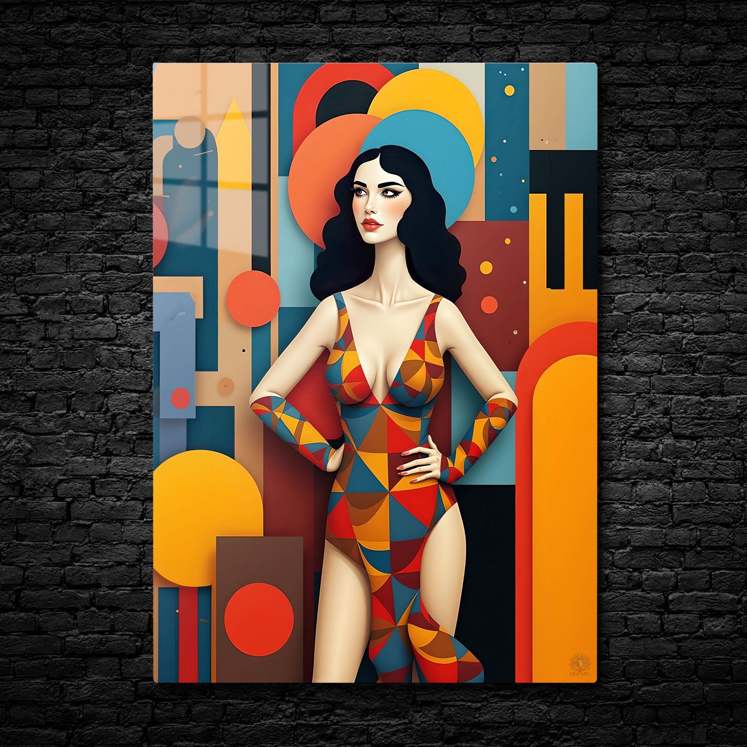 Geometric Glamour is a striking visual representation of bold fashion and avant-garde aesthetics