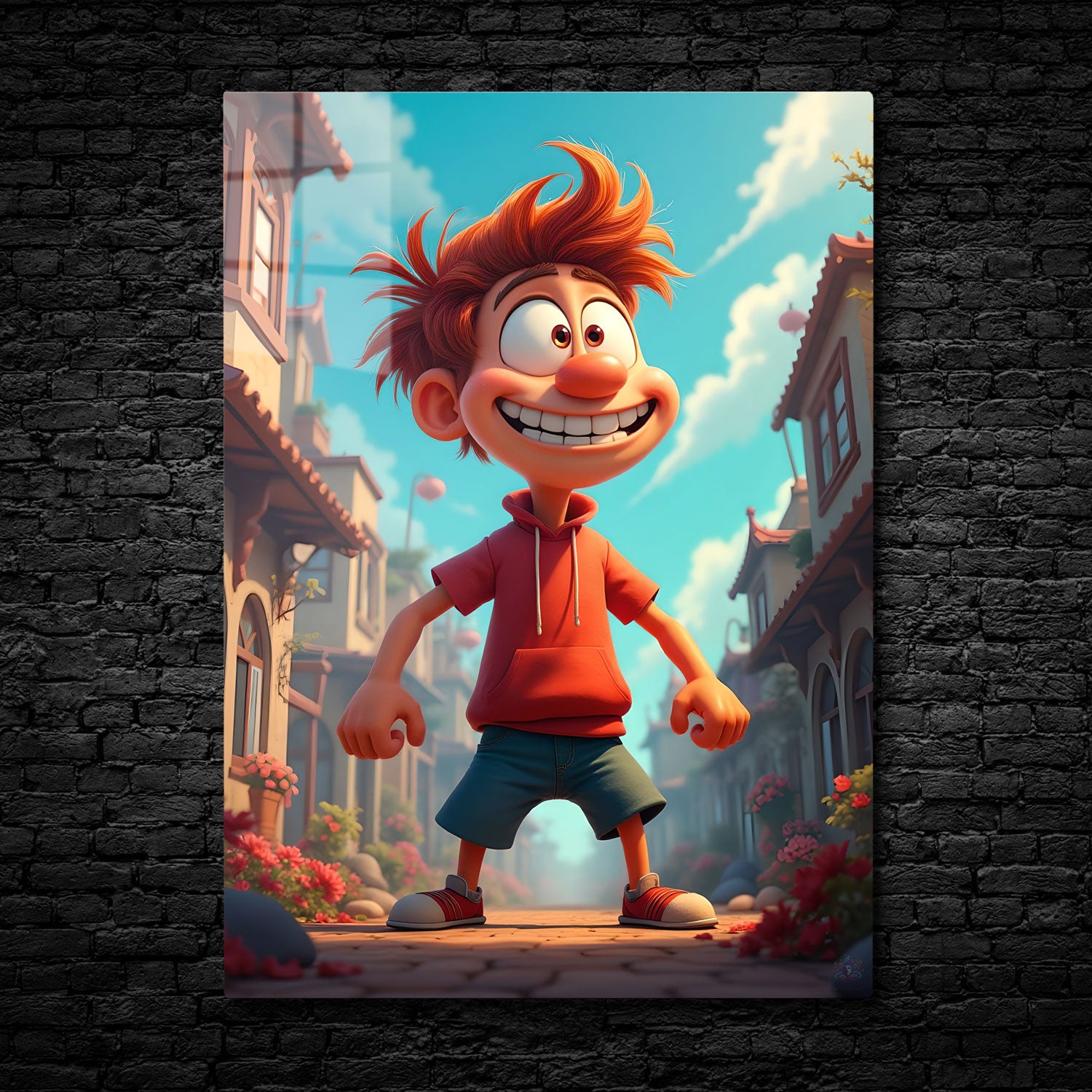 Rusty the Adventurer is always ready for excitement with his wild red hair and big, mischievous grin.