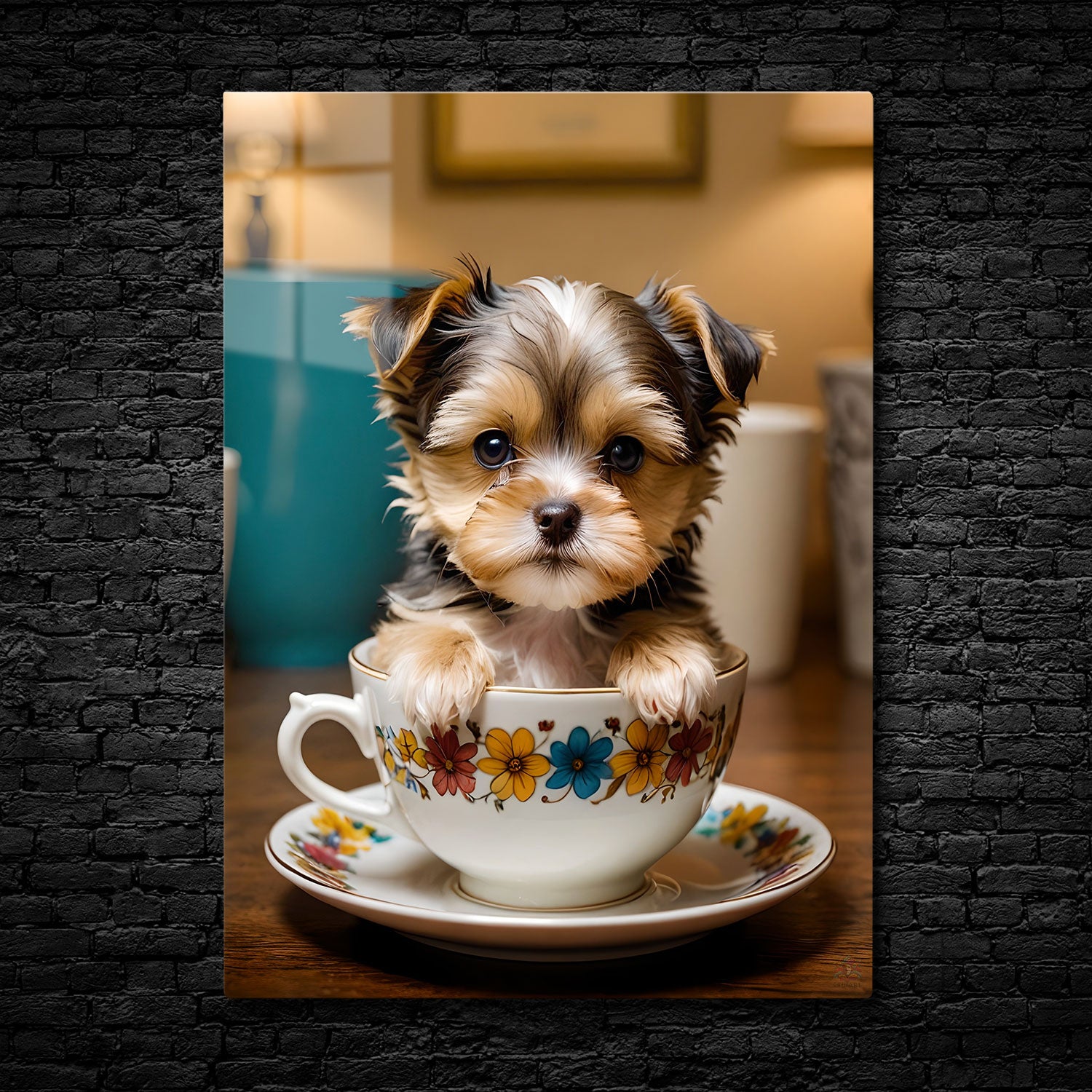 Teacup Pup - Metal Print