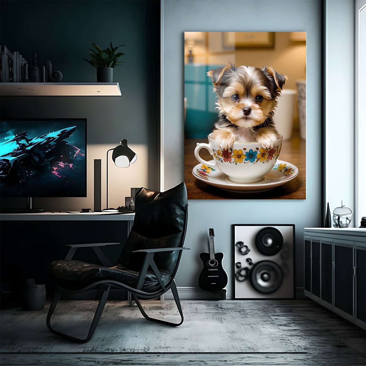 Teacup Pup - Metal Print