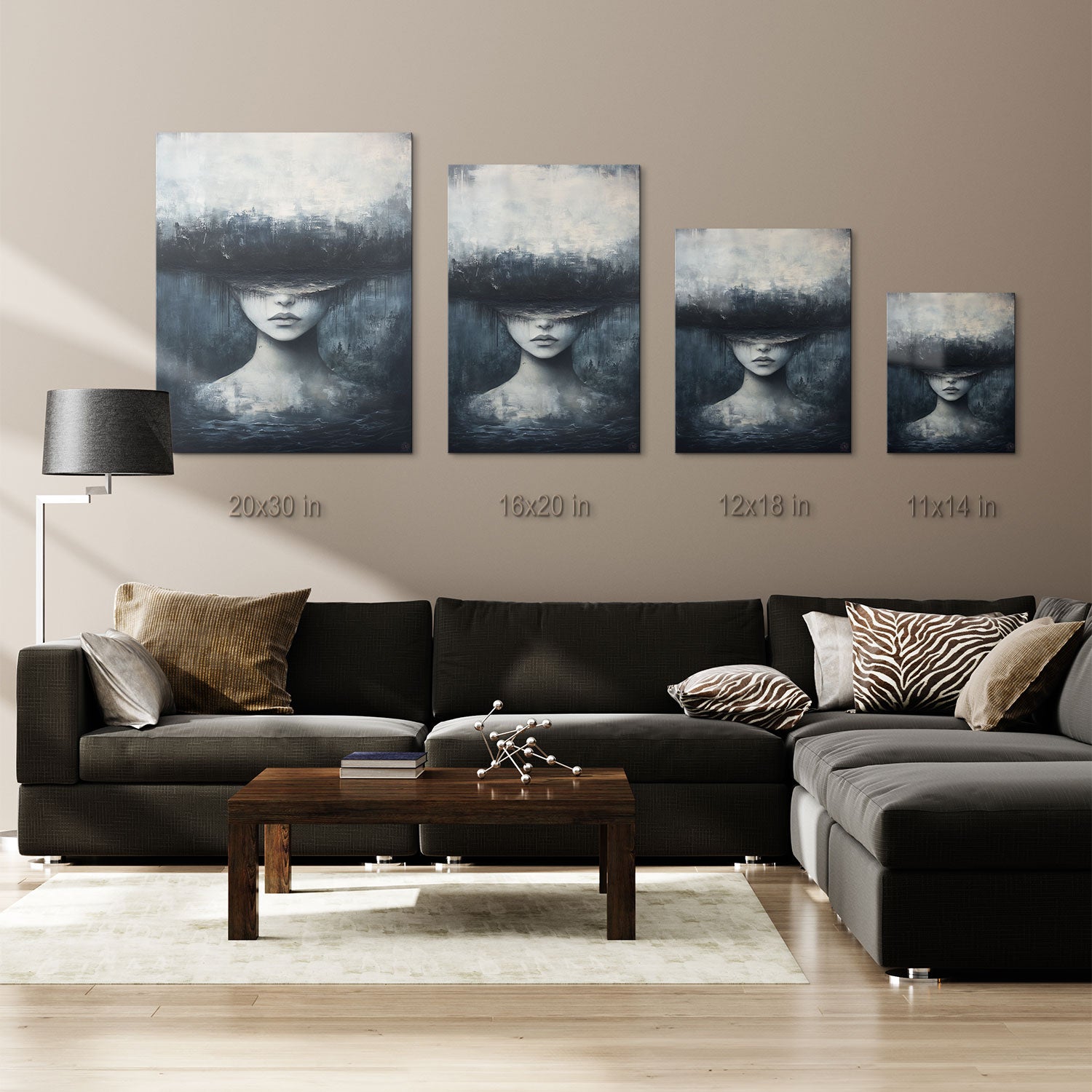 A stunning statement piece for those who appreciate art that stirs the soul - Metal Print Sizes